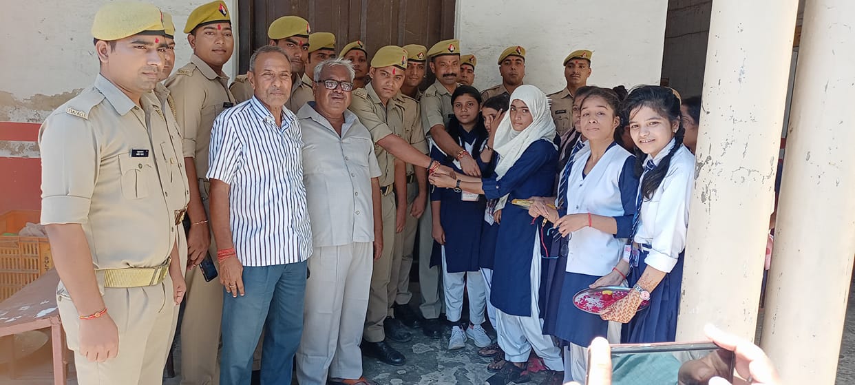 Rakhi tied to police, PAC jawans