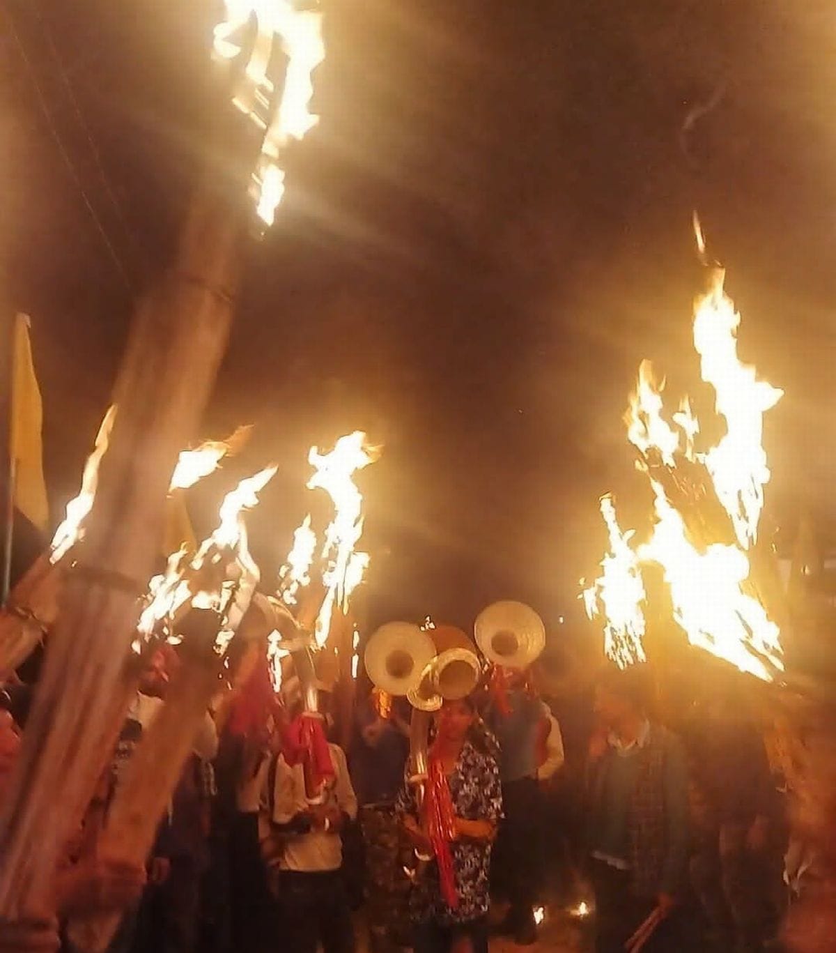 Hume of the deity Markandeya Rishi celebrated with torches