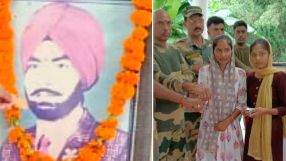 Village girls tie rakhi to martyr jawan in Pathankot of Punjab