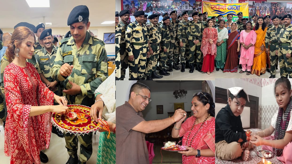 Raksha Bandhan Arushi Nishank tied rakhi BSF jawans Ritu Khanduri gave wishes