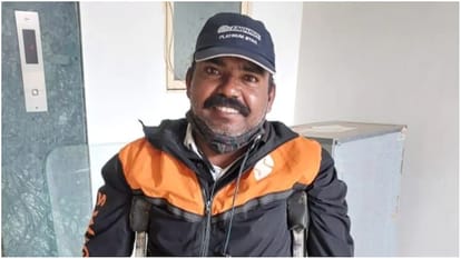 स्विगी डिलीवरी एजेंट कृष्णप्पा राठौड़।