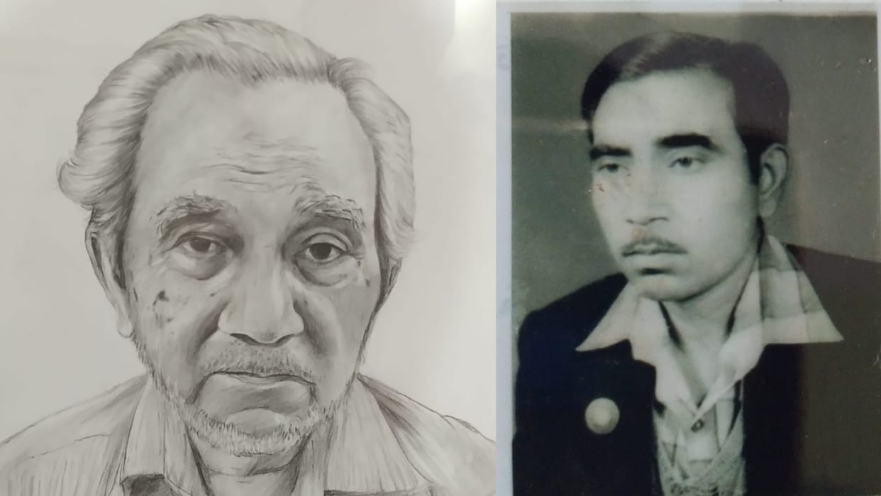 Shivpuri painter Azad Khan used to give recognition to many anonymous martyrs by holding exhibitions,