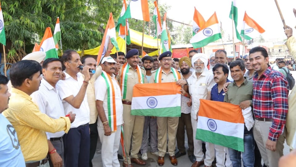 Tiranga Yatra organized by All Manimajra Welfare Association on occasion of Independence Day