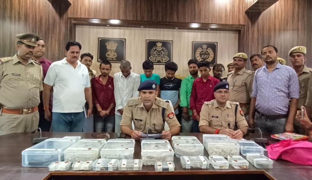 Chitrakoot: Eight thieves arrested with jewelery worth 20 lakhs, lakhs were stolen in a bullion trader's shop on 16 May