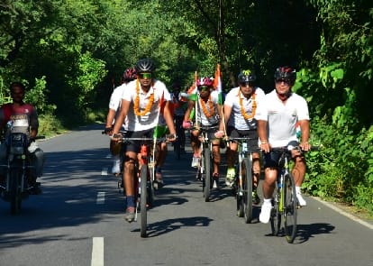 Amrit Mahotsav of Azadi: SSB jawans took out cycle rally