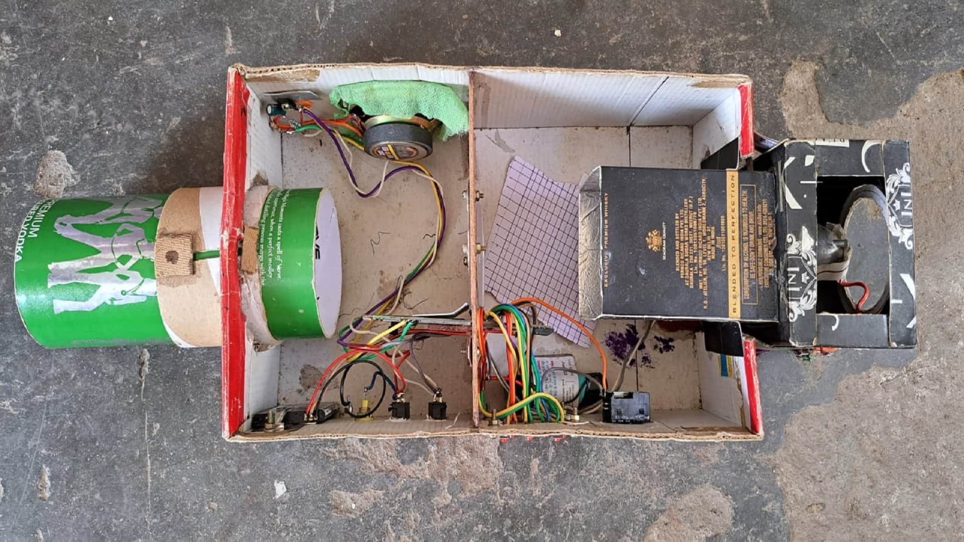 Theater operator made battery operated projector