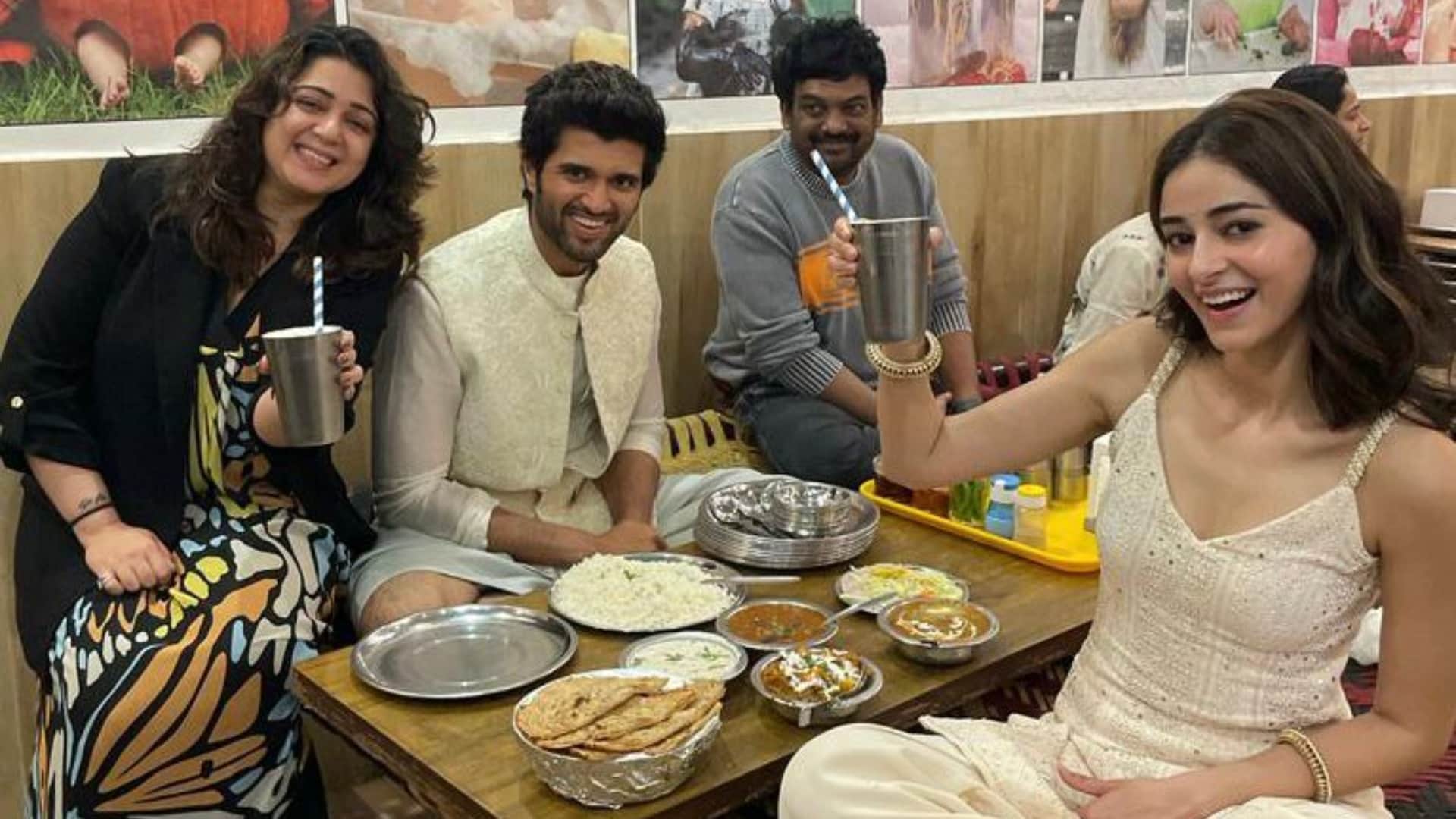 Liger: Vijay Deverakonda ananya panday reached chandigarh to launch new song coka 2.0 with puri jagannadh