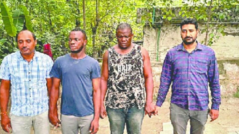 Delhi Crime Two Nigerians arrested for smuggling chemicals and ganja
