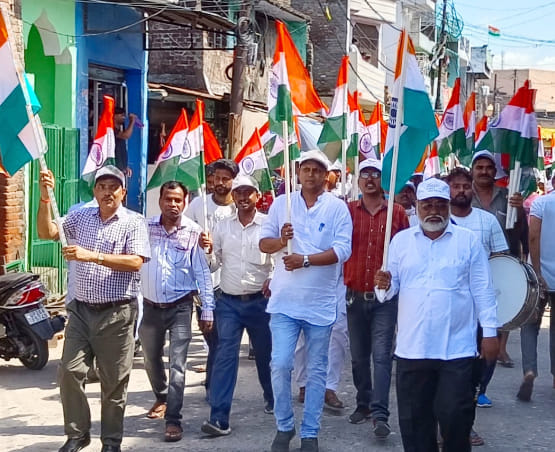 The stars resonated with patriotism in the tricolor yatra