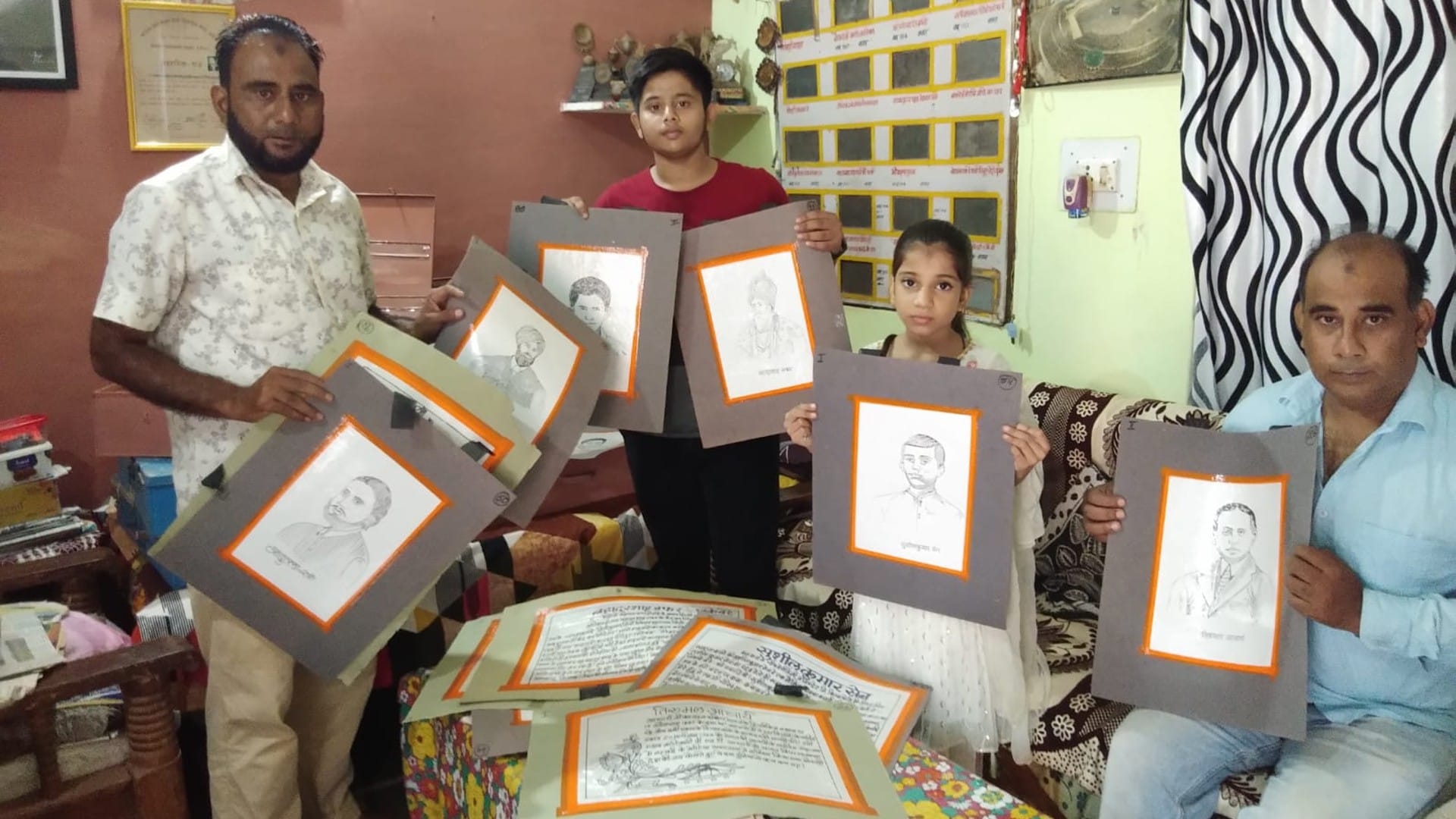Shivpuri painter Azad Khan used to give recognition to many anonymous martyrs by holding exhibitions,