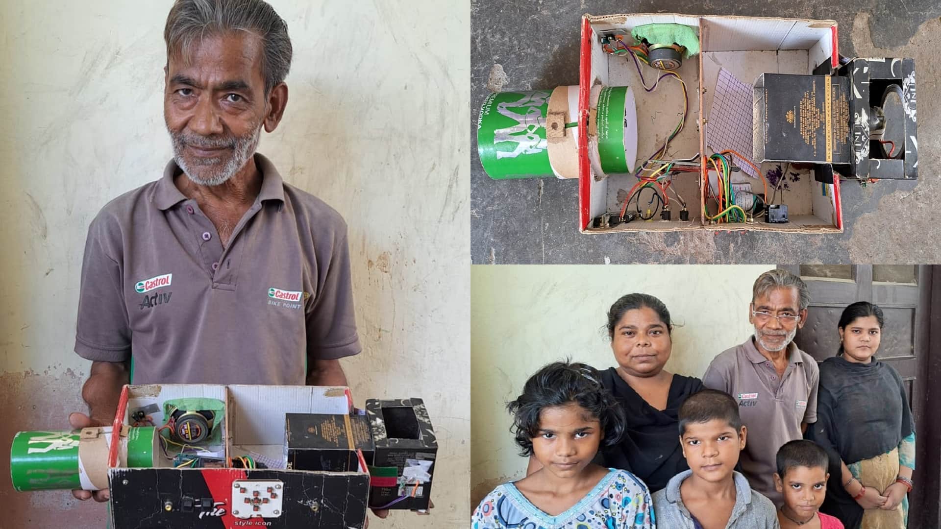 Theater operator made battery operated projector