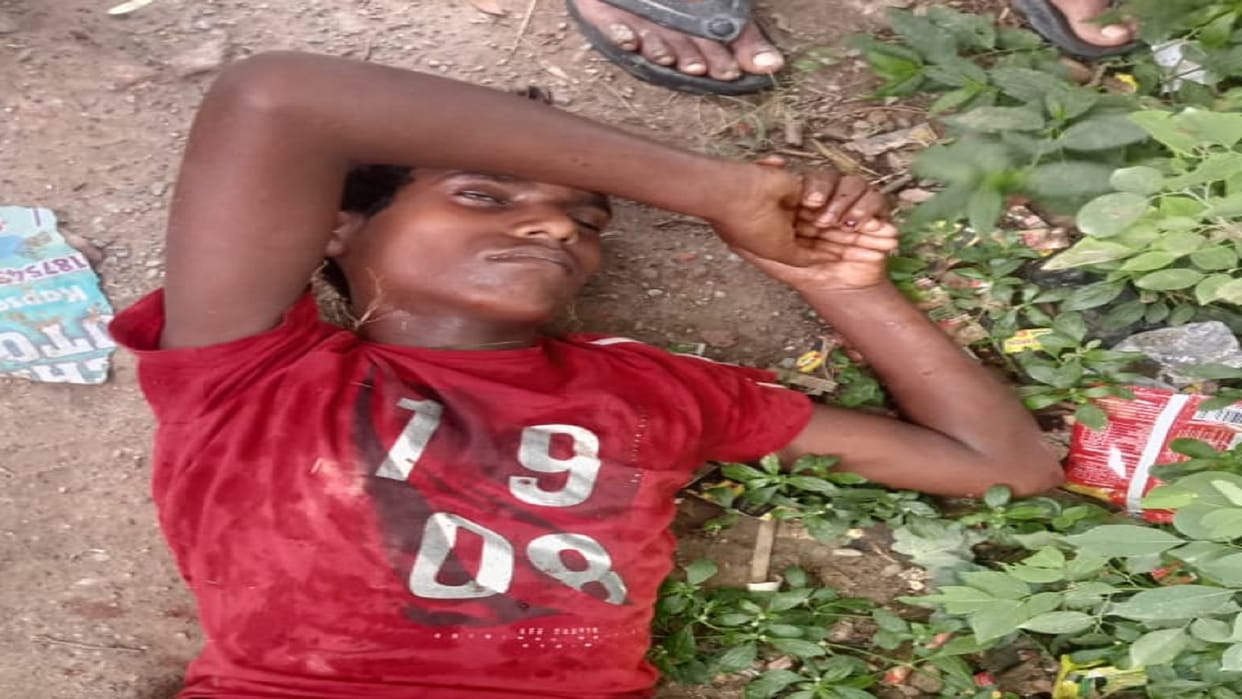 Due to being hit by the train both the legs of the young man were severed in varanasi