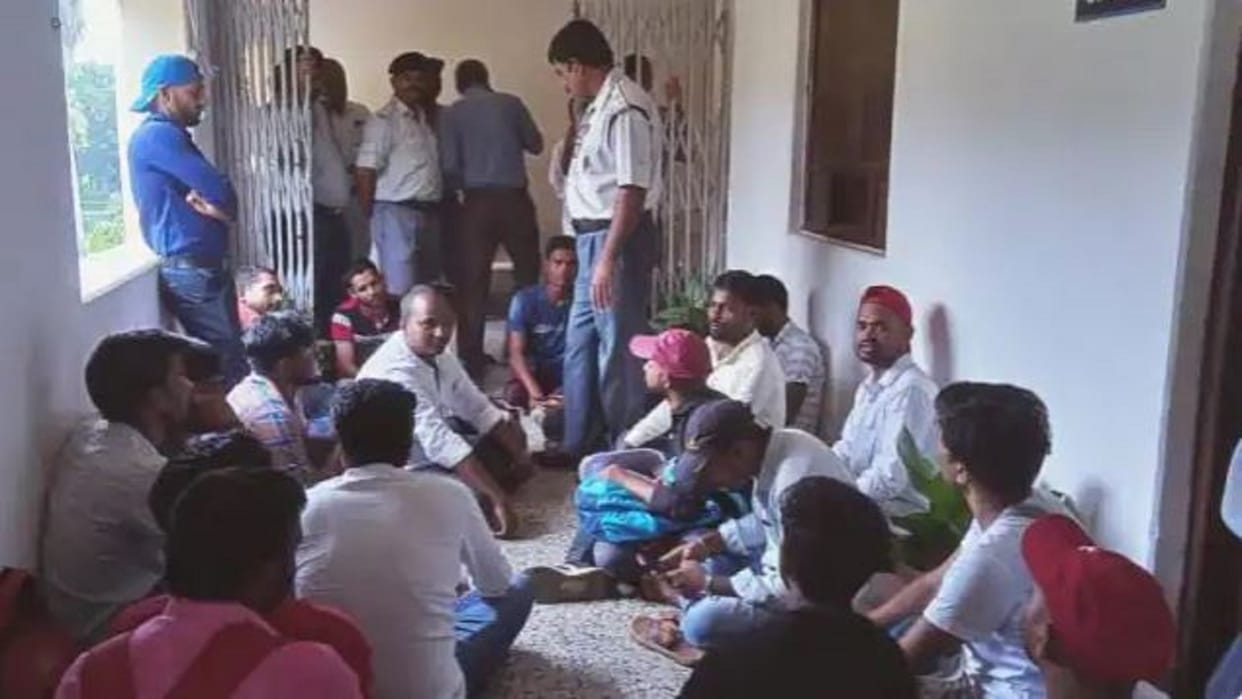 Annie Besant Fellowship case in BHU Night long protest by students