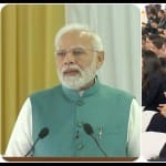 एथलीट्स से बात करते प्रधानमंत्री नरेंद्र मोदी