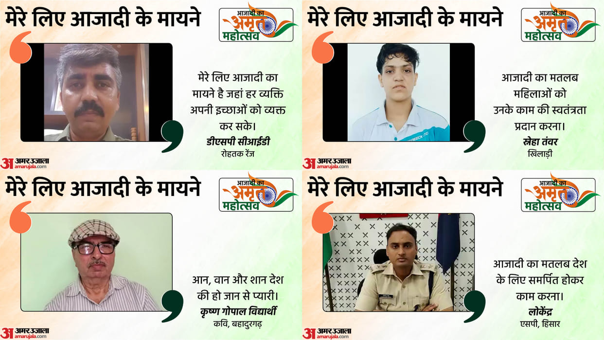 Azadi ka amrit mahotsav: Meaning of freedom in the eyes of the people of Haryana