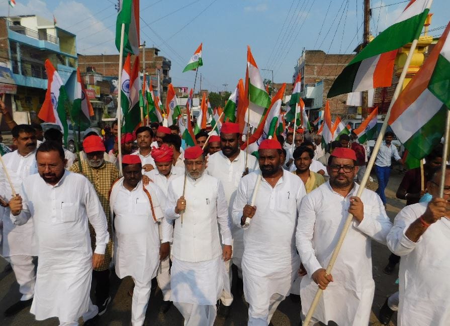 samajwadi party tiranga yatra in ballia Ram Govind Chaudhary attacked on BJP for nationalism