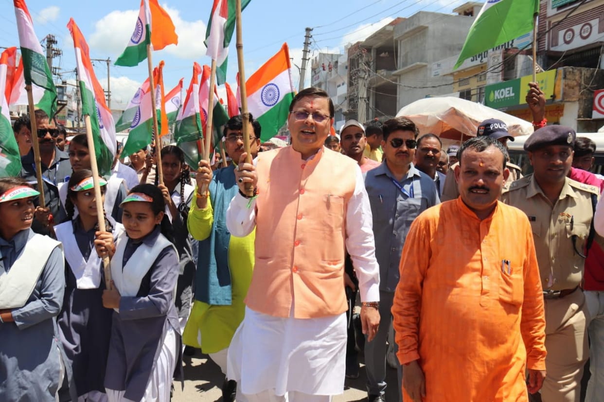Har Ghar tiranga CM Dhami reaches Mayavati Advaita Ashram PM also likely to come