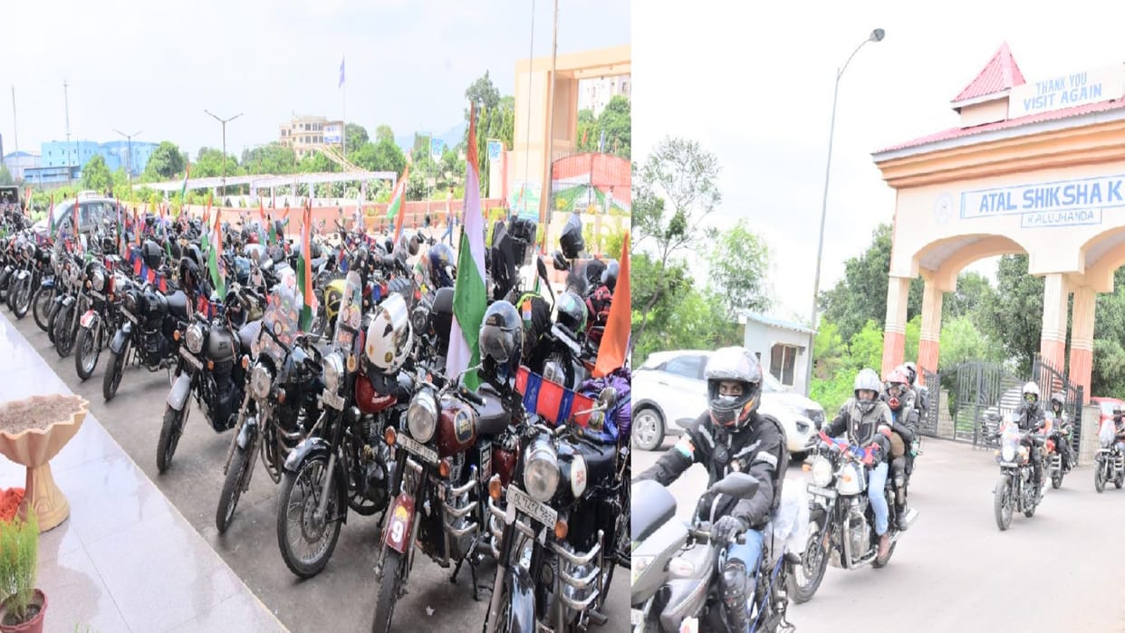 Freedom bike ride rally of Amar Ujala and IC University reached Baddi