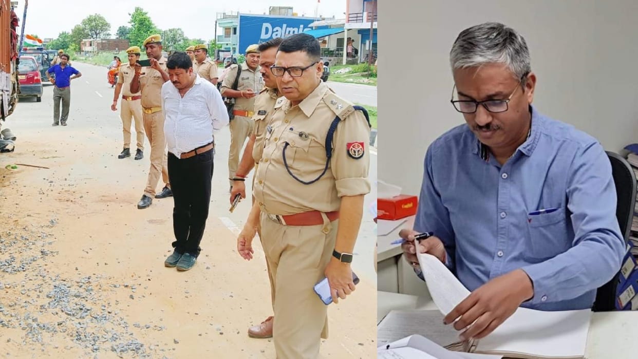 no attempt to crush CBI officer with truck just an accident in Gorakhpur