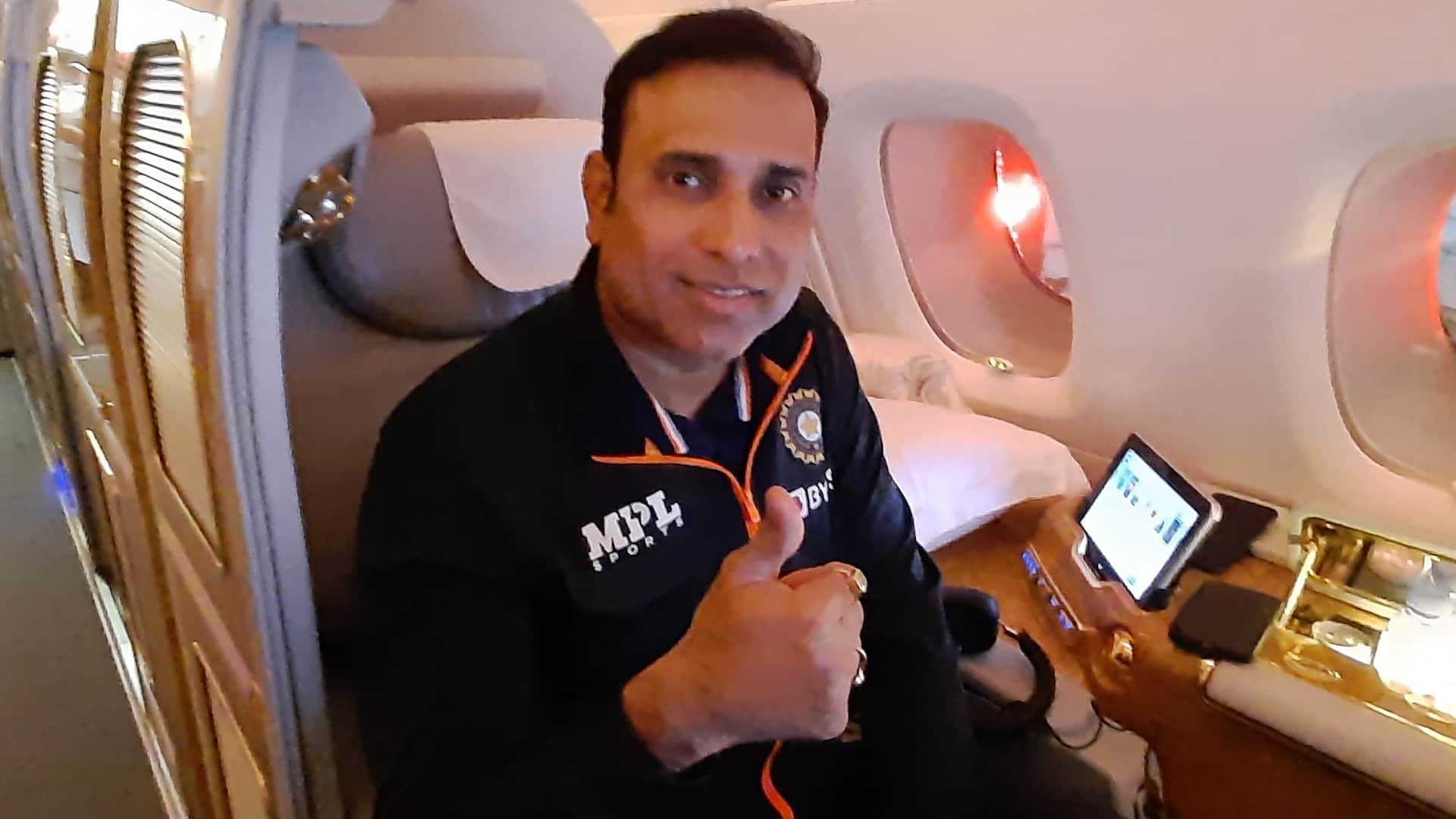 IND vs ZIM photos Indian team leaves for Zimbabwe with coach Laxman Varun Dhawan meets Team India at airport