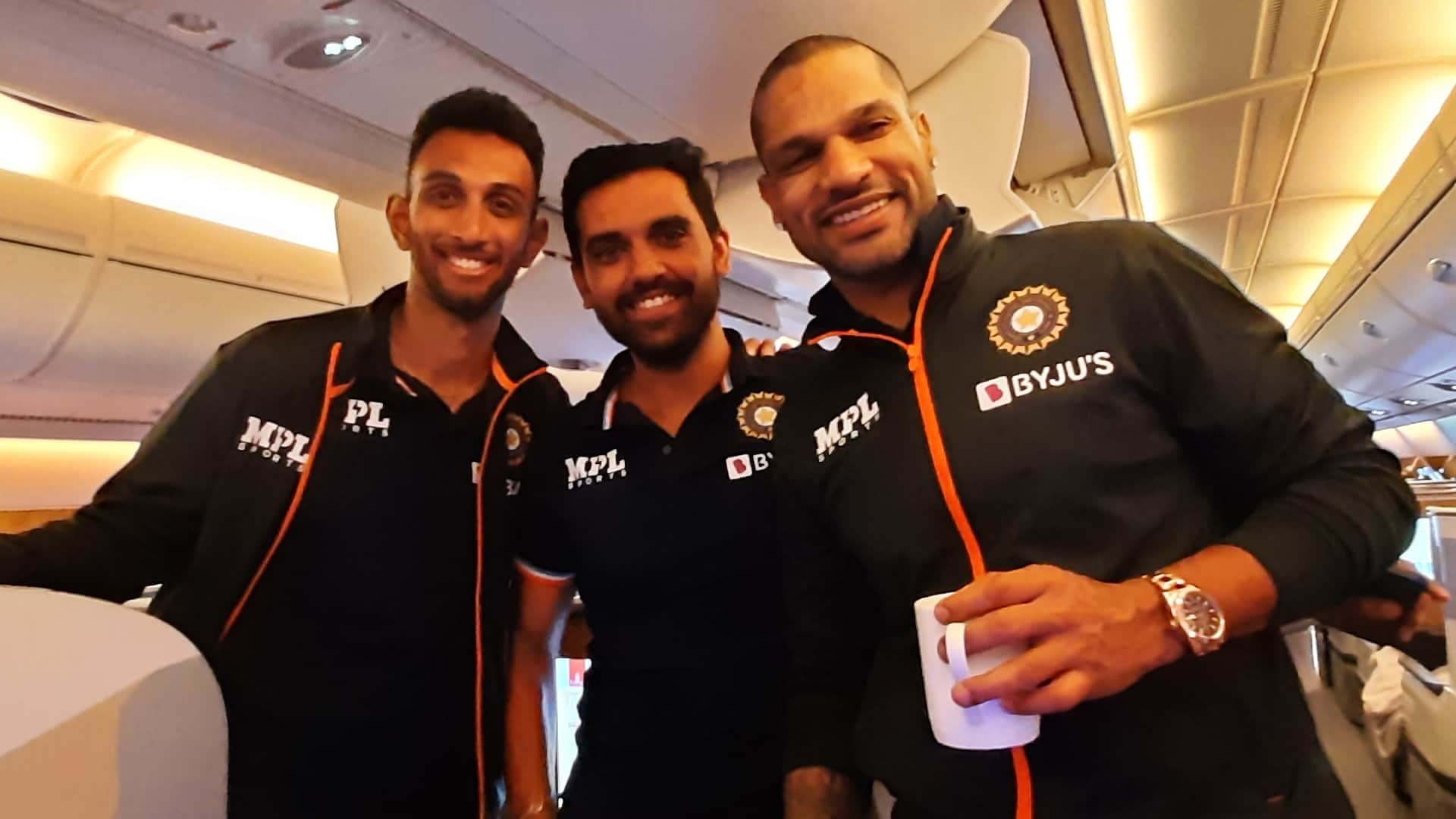 IND vs ZIM photos Indian team leaves for Zimbabwe with coach Laxman Varun Dhawan meets Team India at airport