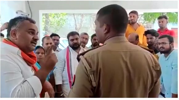 Video of debate between Bilhaur MLA and Inspector Harish Yadav goes viral