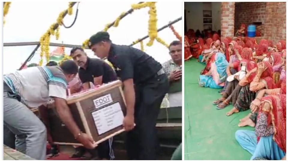 Last Rites of Martyr Subedar Rajendra Prasad Maligaon Jhunjhunu