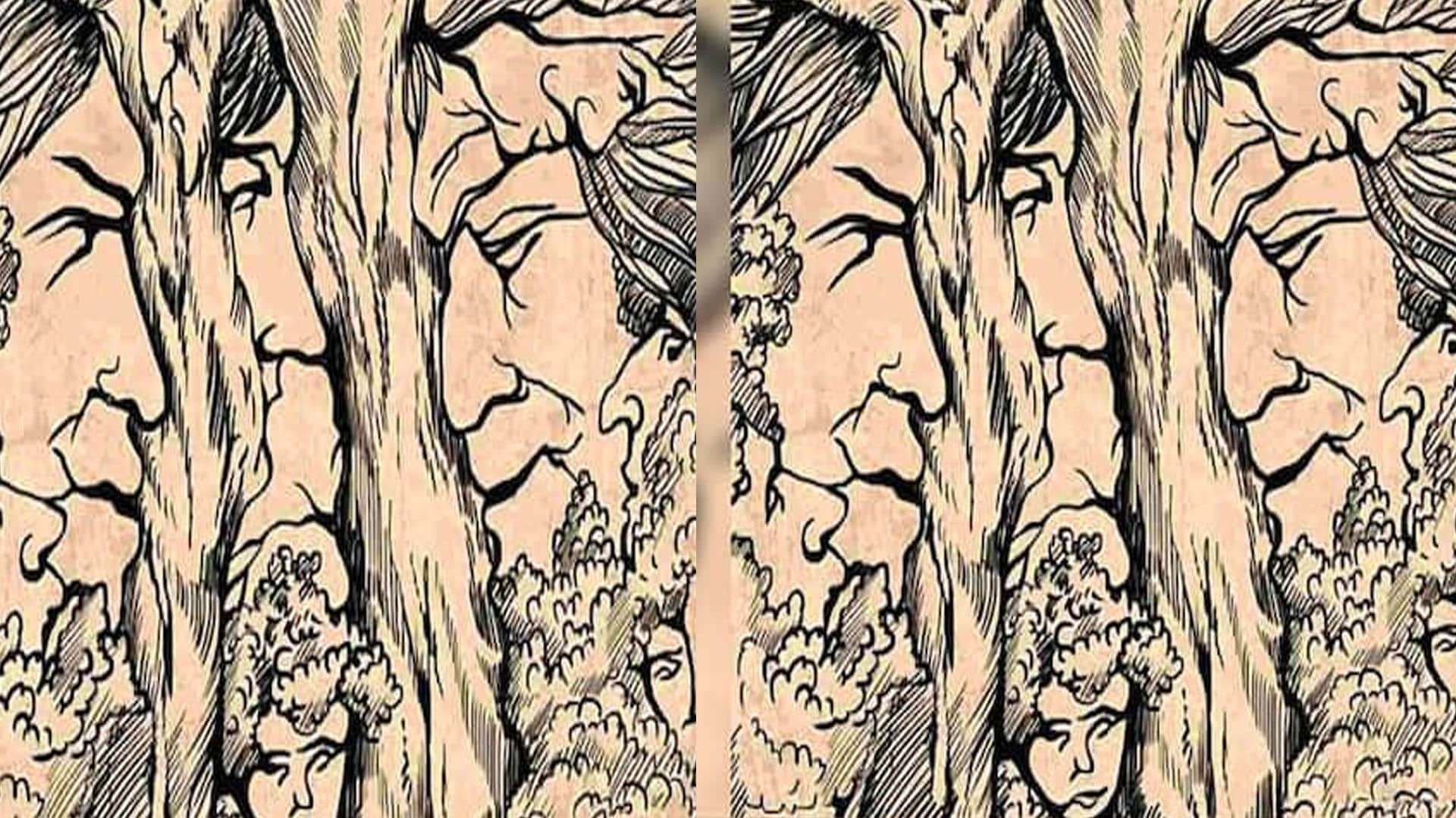 Optical Illusion Pictures With Hidden Images Find Out 9 Faces Between Trees and Twigs Check Brain IQ