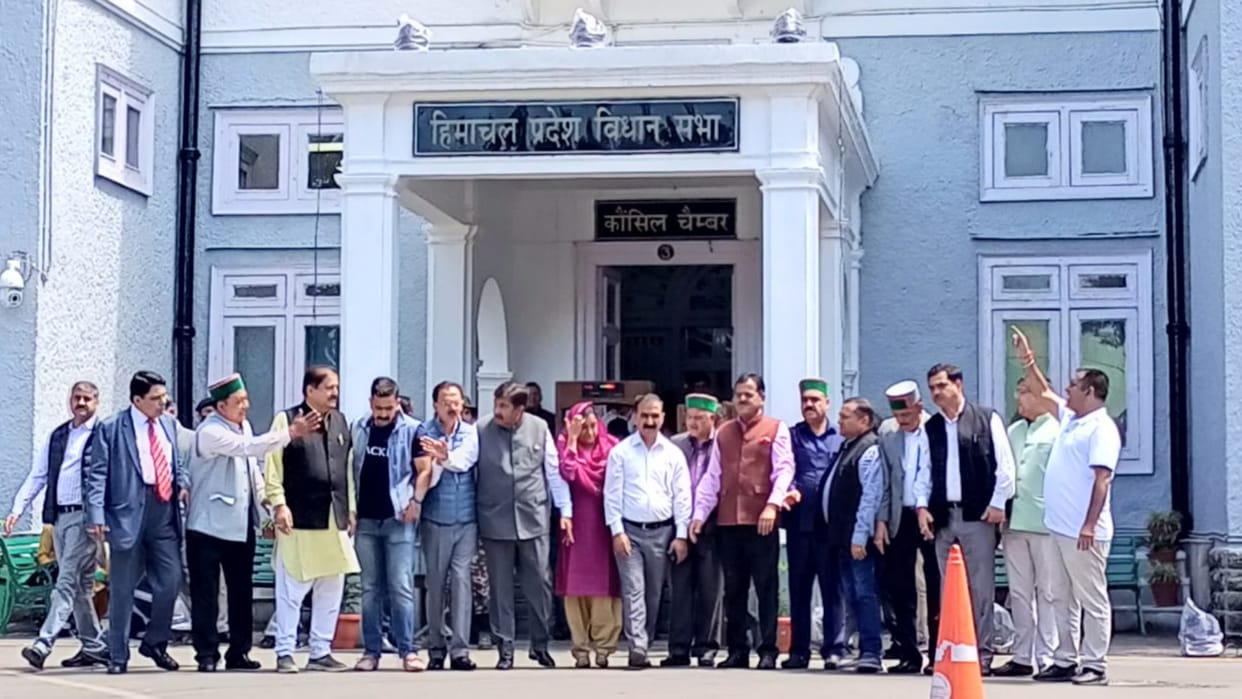 himachal pradesh vidhan sabha  monsoon session congress mla walkout over old pension scheme