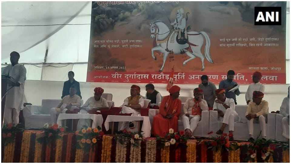 Rajnath Singh unveils statue of Veer Durgadas Jodhpur Rajasthan