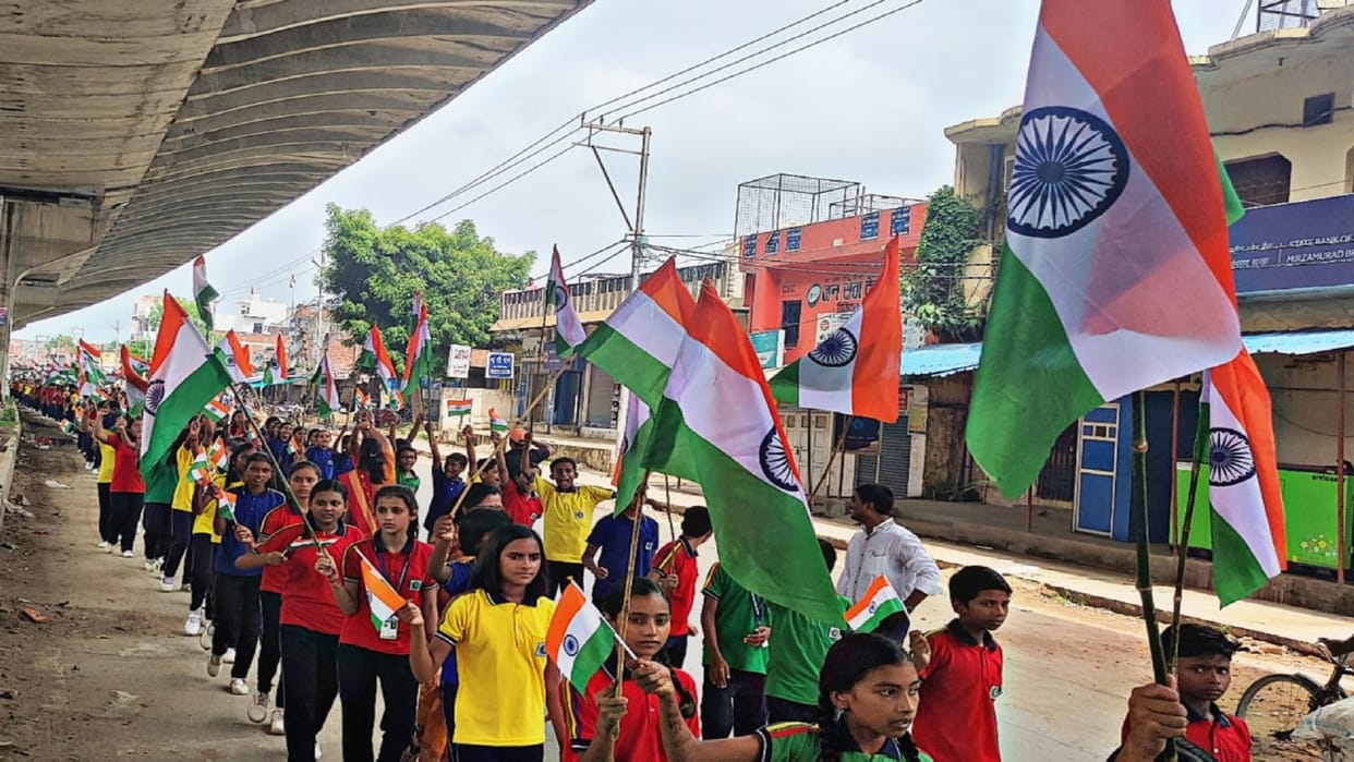 Amrit Festival of Independence The city reverberated with the slogans of Bharat Mata ki Jai and Vande Mataram