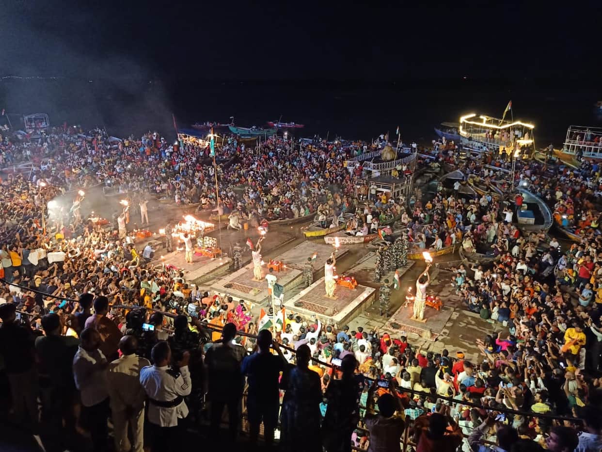 Ganga Aarti varanasi took place in its original form after long time see in pictures