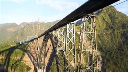 worlds highest rail bridge in Jammu and Kashmir both ends of rail bridge jointed