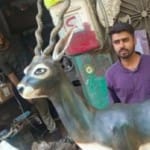 काले हिरण का बन रहा स्मारक।