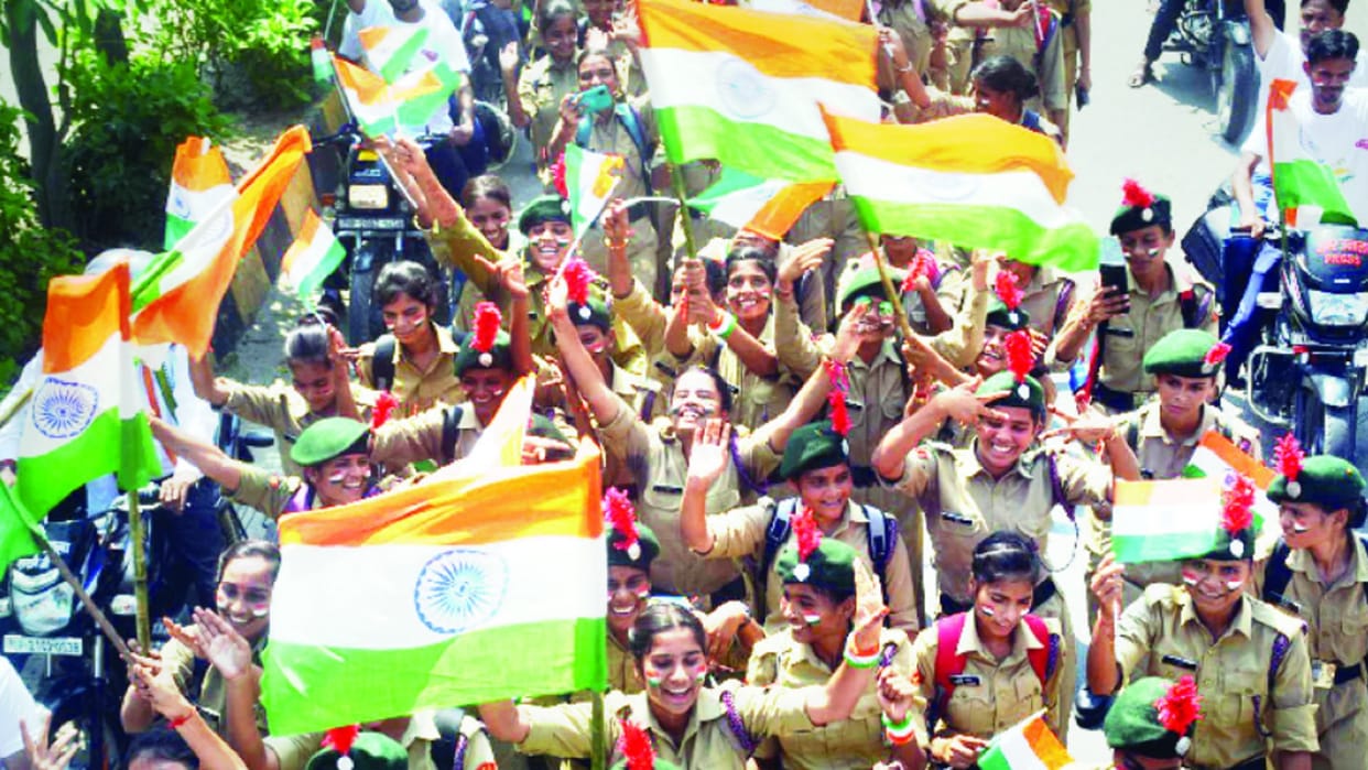 Tiranga Yatra : ekta rally orgnized by amarujala in moradabad