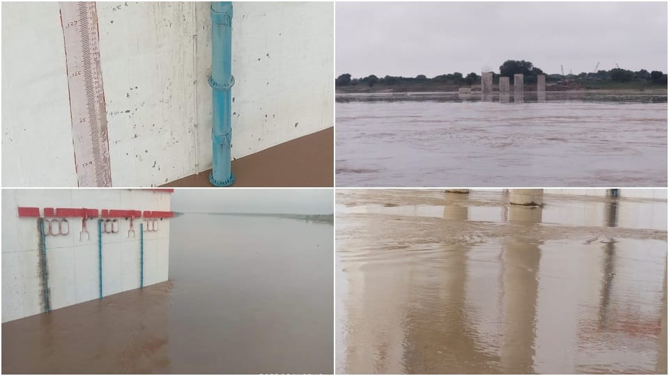Chambal River Flowing Nears Warning Level Flood alert in 38 villages bah Agra