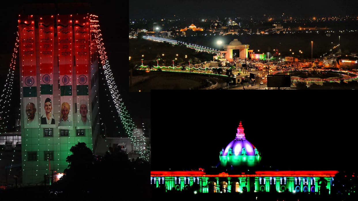 Some pics of lucknow celebrating Amrit mahotsav.