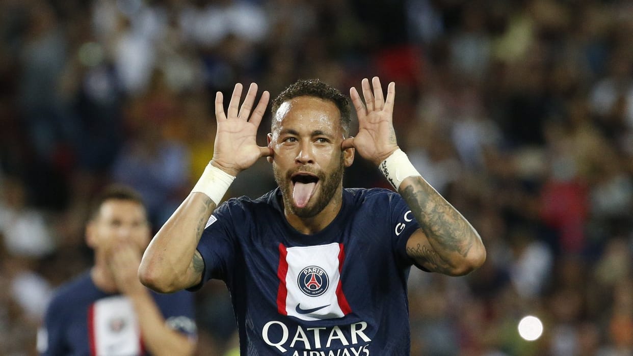 Ligue 1 Neymar scored two goals in Paris Saint Germain victory over Montpellier Lionel Messi could not score