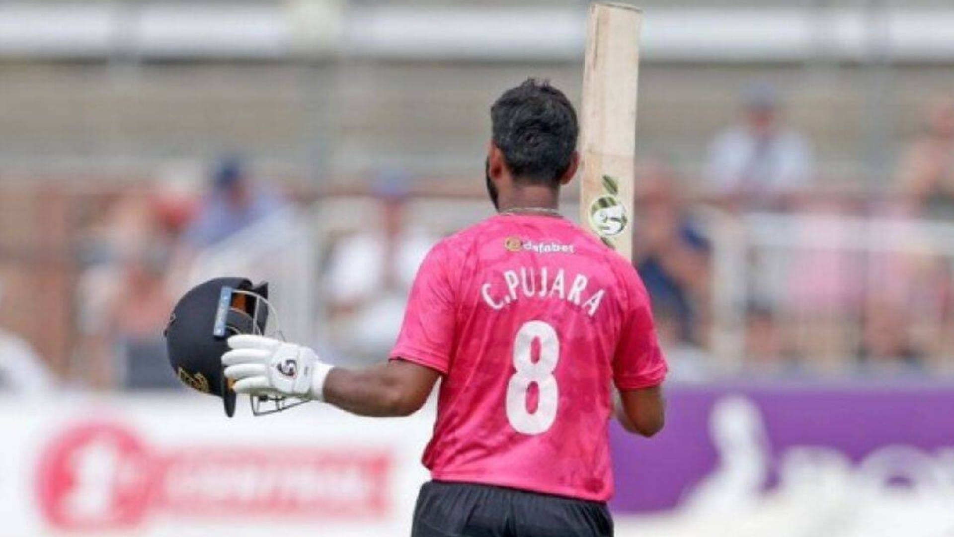 Cheteshwar Pujara hits third century in England Sussex vs Middlesex Royal London One Day Cup 2022 video watch