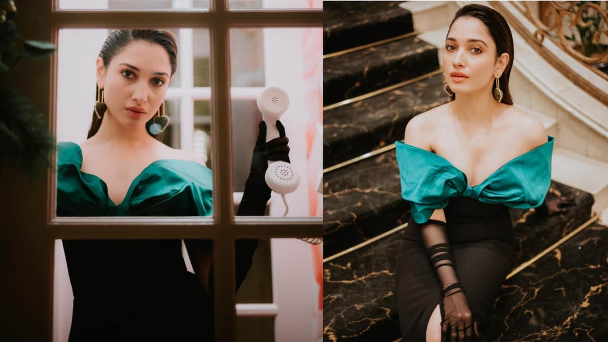 Tamannaah Bhatia babli bouncer fame actress lighting lamp barefoot video viral from IFFM fan love her action