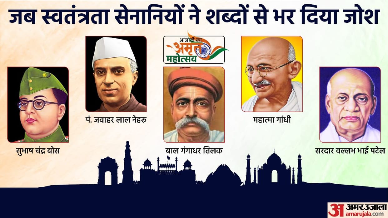 The Five famous speeches of Freedom Fighters during Independence Struggle news in hindi