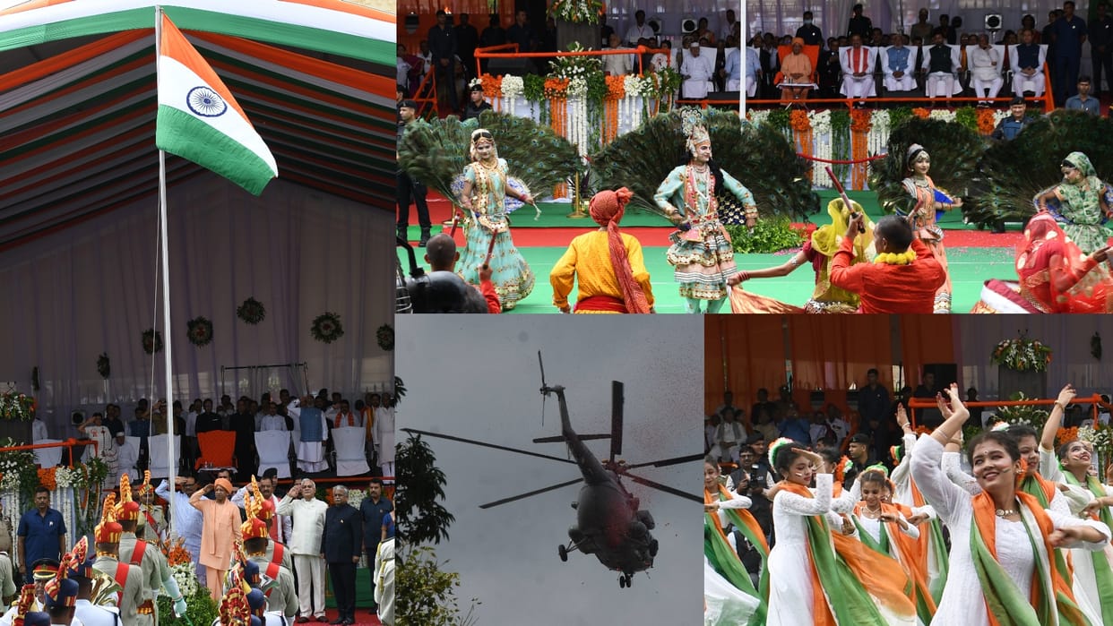 Independence Day celebration and flag hoisting in Lucknow.