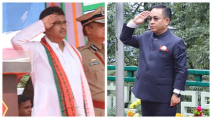 त्रिपुरा के मुख्यमंत्री माणिक शाह और सिक्किम मुख्यमंत्री पीएस तमांग