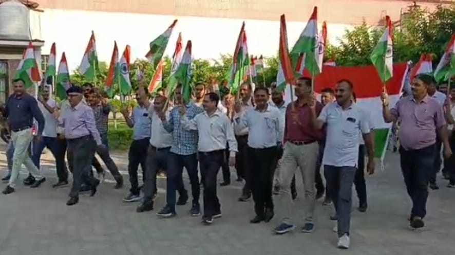 Tricolor rally taken out with patriotic slogans