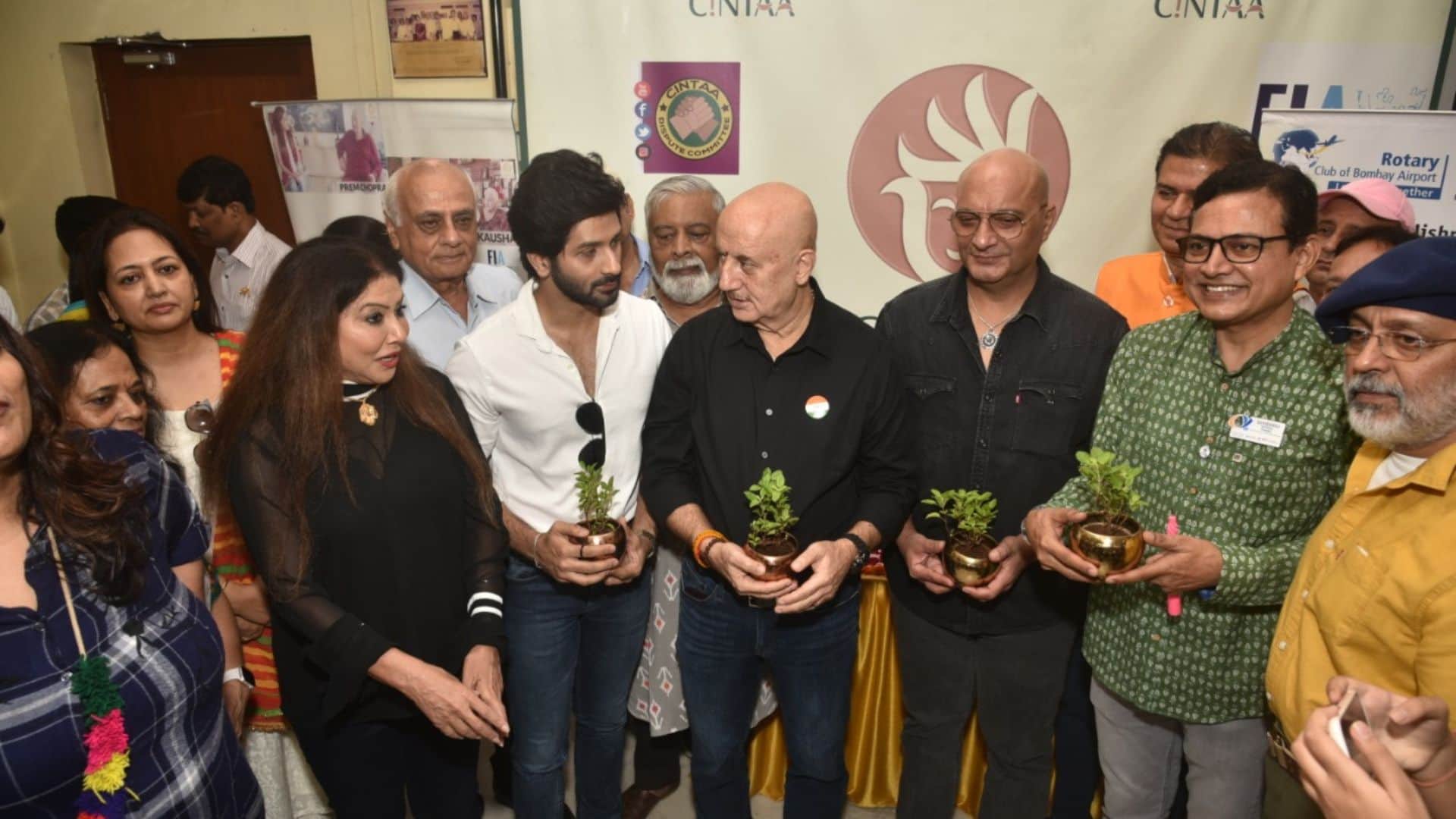 on Independence Day Anupam Kher spoke of womens honor at health services camp on behalf of CINTAA