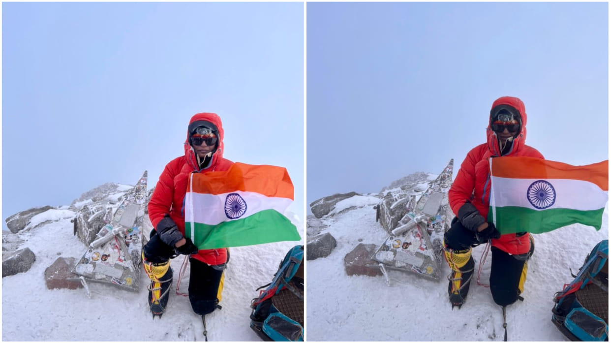 Reena Bhati of Haryana hoisted the tricolor on Mount Elbrus on Independence Day