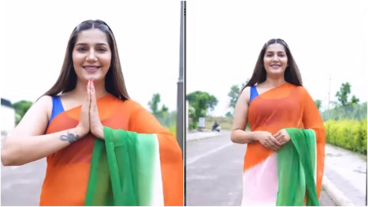 hariyanvi dancer sapna chaudhary share her video waving national flag went viral on internet