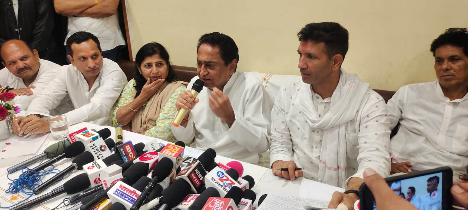 Mp news: Kamal Nath, who came to see the damaged Karam dam, made a big allegation on the government, villagers