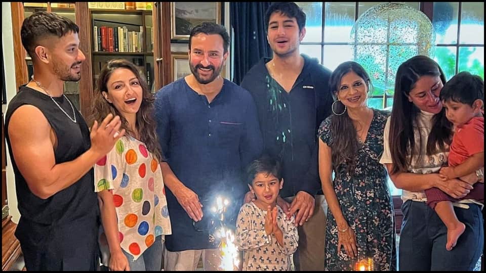Saif Ali Khan celebrated his 52nd birthday with family photos went viral on social media