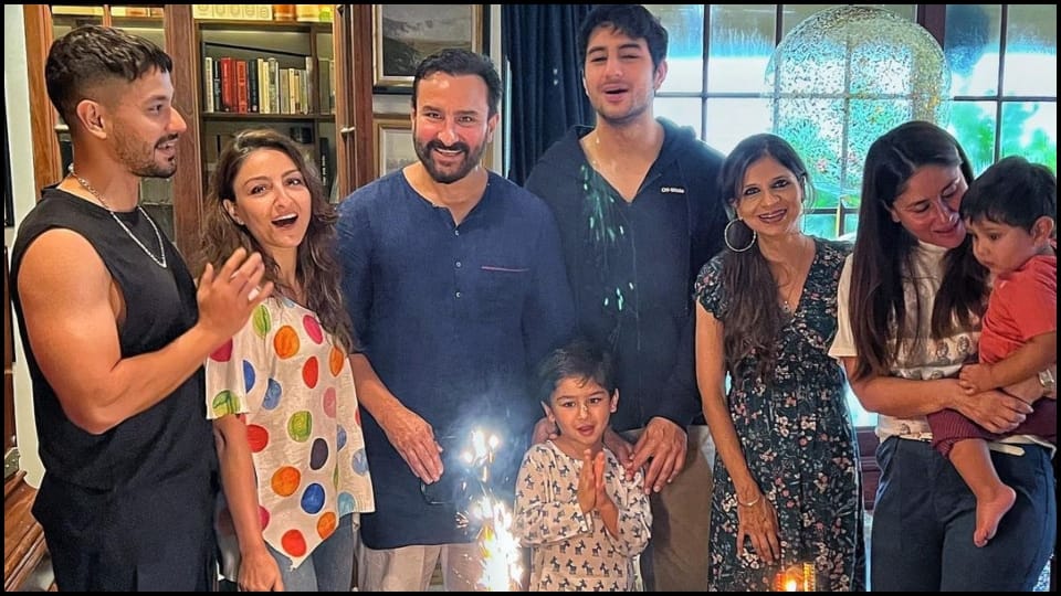 Saif Ali Khan celebrated his 52nd birthday with family photos went viral on social media
